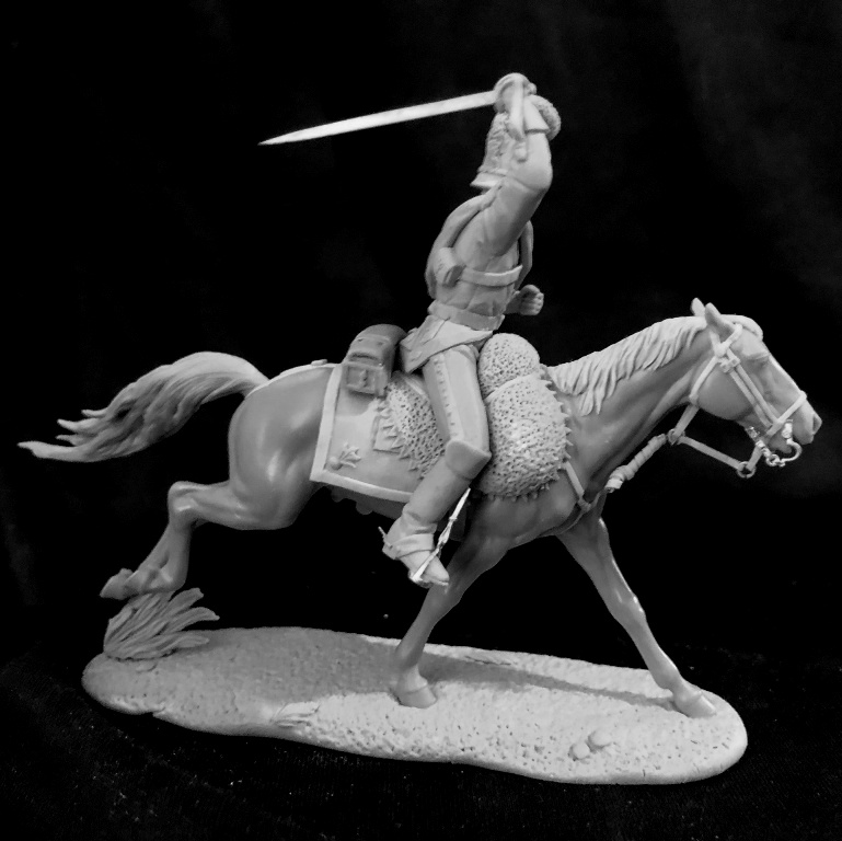 CHM-54317. Рядовой 2-го полка Бельгийских карабинеров, 1815 г. 54 мм. Материал - смола. Chronos Miniatures