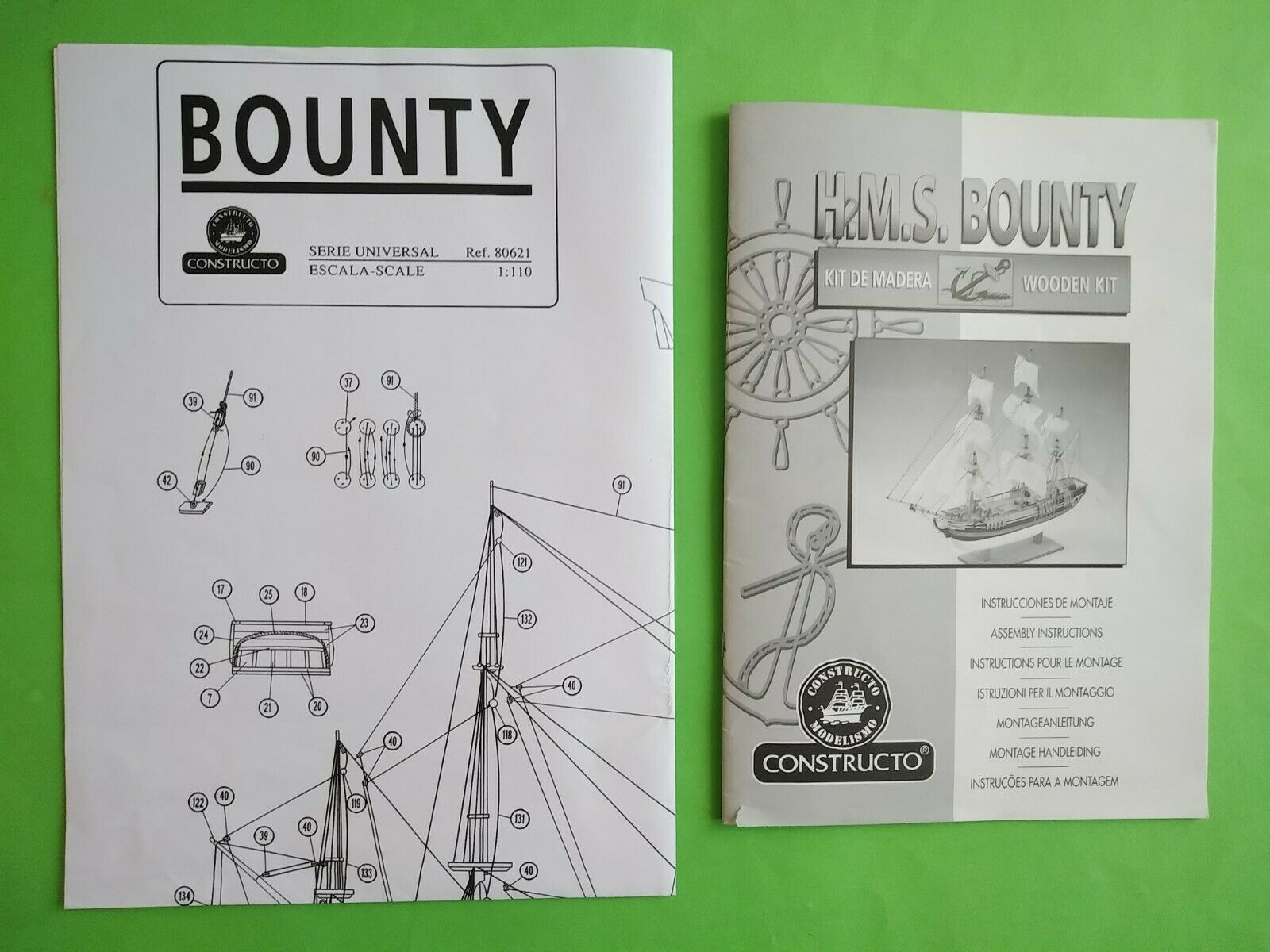 CON80621 Сборная модель корабля HMS Bounty плюс инструменты и краски CONSTRUCTO