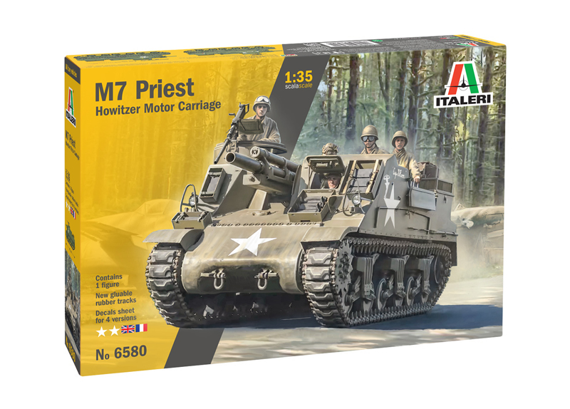 6580ИТ Танк M7 PRIEST  Howitzer Motor Carriage (10013160/300421/0255806, ИТАЛИЯ ) Italeri