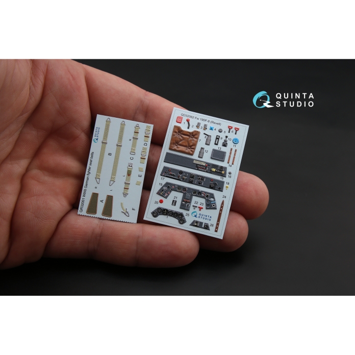 QD32062 3D Декаль интерьера кабины Fw 190F-8 (для модели Revell)