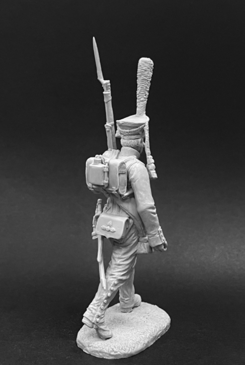 CHM-54258(M) Рядовой гренадерских полков и рот (2 варианта голов, 2 варианта рук), Россия 1812-14 гг. белый металл Chronos Miniatures