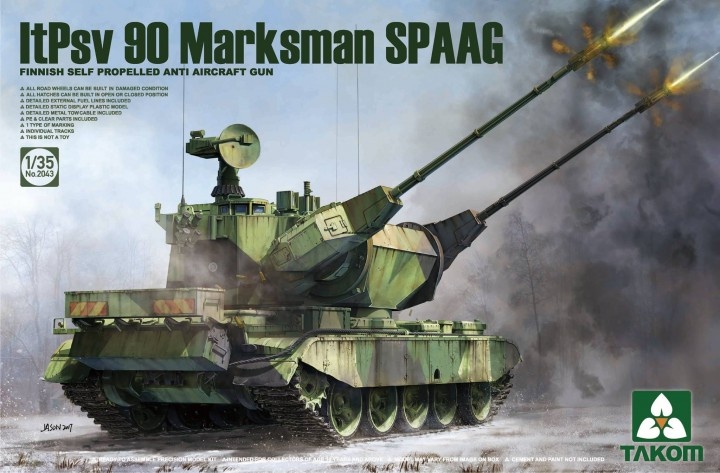 2043Т  Finnish Self Propelled Anti Aircraft Gun ltPsv 90 Marksman SPAAG 1/35