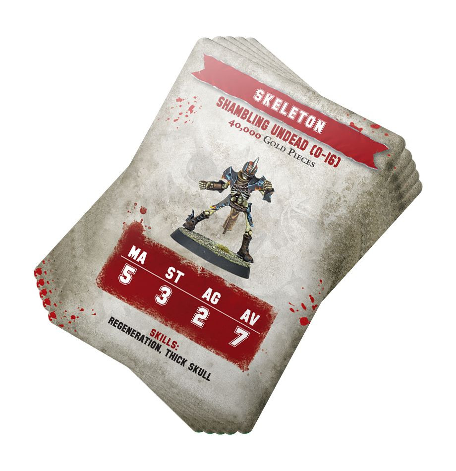 200-53GW Набор карт Кровавый Кубок. Волочащаяся Нежить (Blood Bowl: Shambling Undead Team Cards)