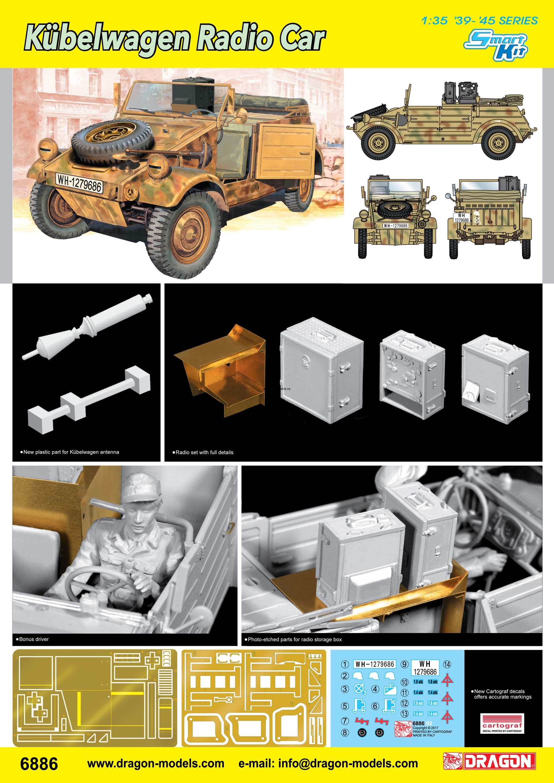 6886Д  АВТОМОБИЛЬ С РАДИОСТ.KUBELWAGEN 1/35