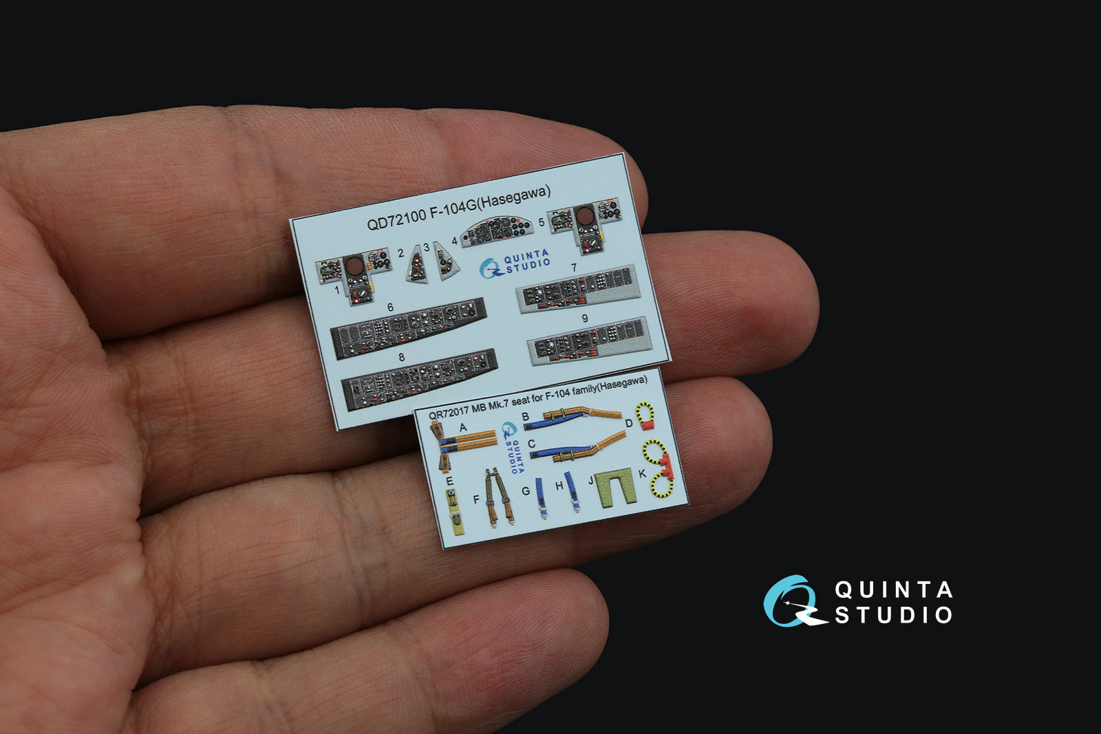 QD72100 3D Декаль интерьера кабины F-104G (Hasegawa)