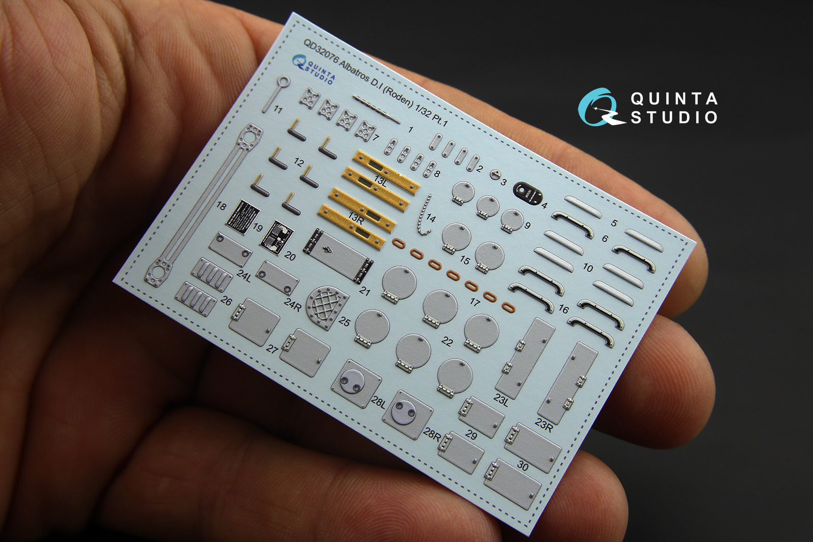 QD32076 3D Декаль интерьера кабины Albatros D.I (для модели Roden)