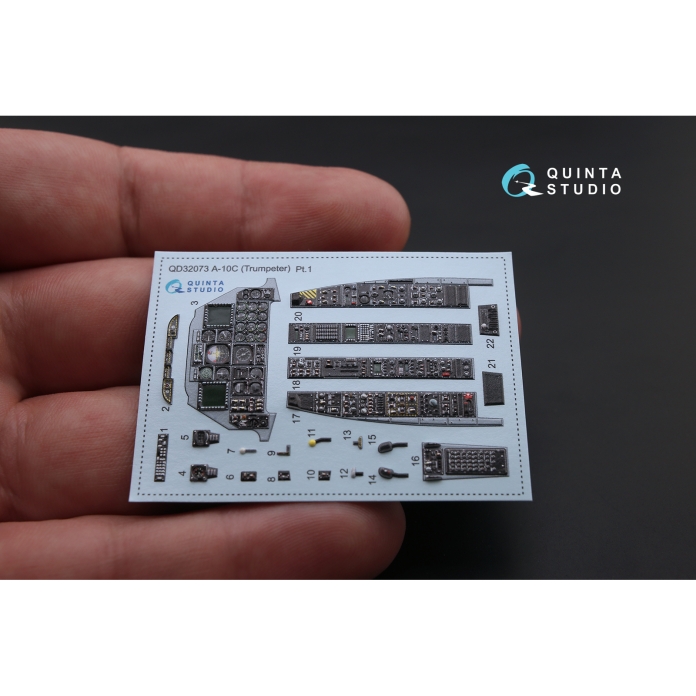 QD32073 3D Декаль интерьера кабины  A-10C (для модели Trumpeter)