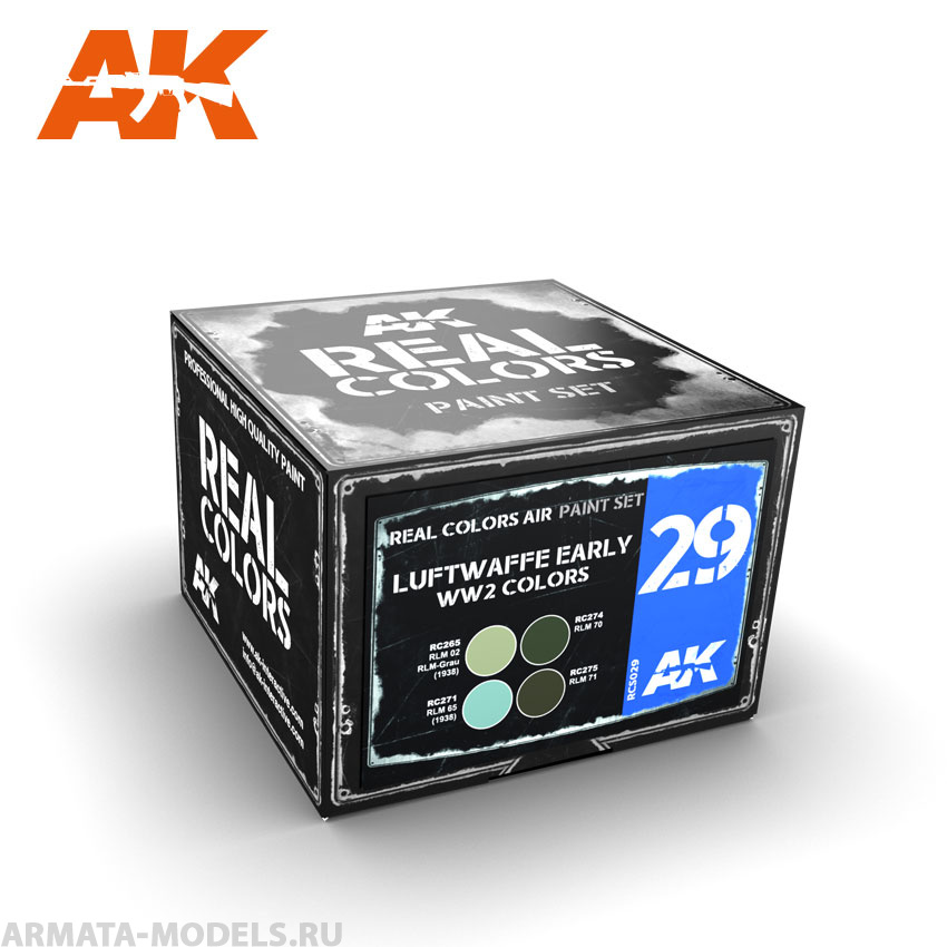 RCS029 Набор красок Real Colors Luftwaffe Early WW2 Colors