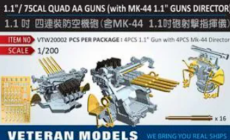 VTW20002 1.1"/ 75CAL QUAD AA GUNS(with MK-44 1.1" GUNS DIRECTOR)