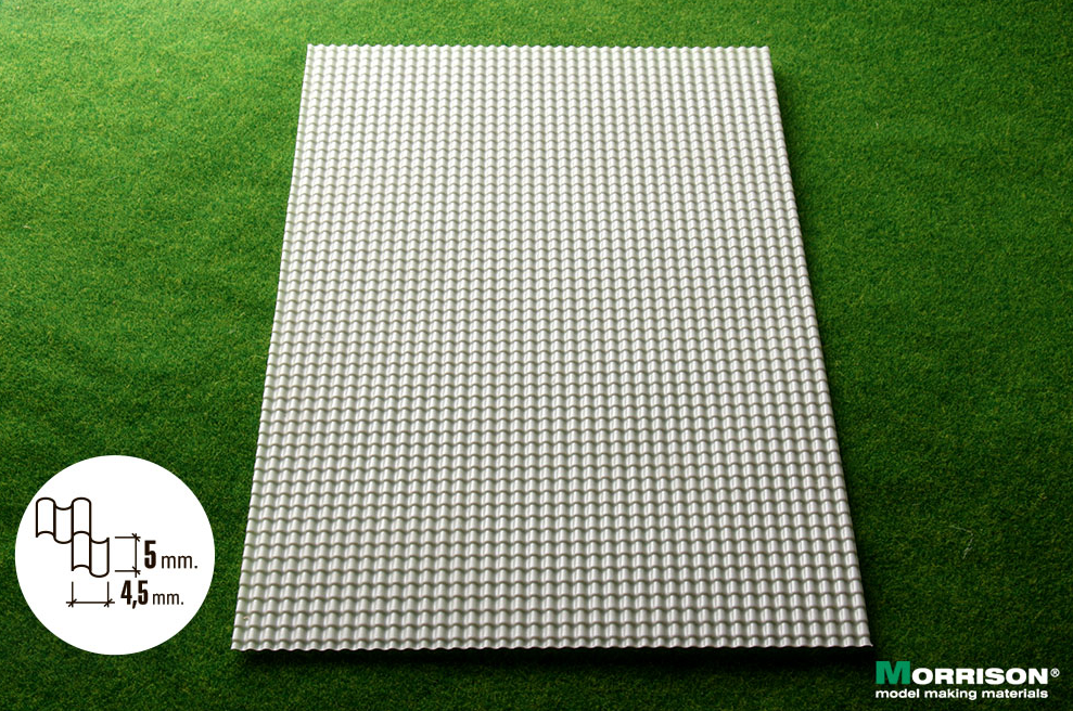 041tch072 Объёмная текстура черепицы  М 1:72. (Лист А4-19см.х28см.)