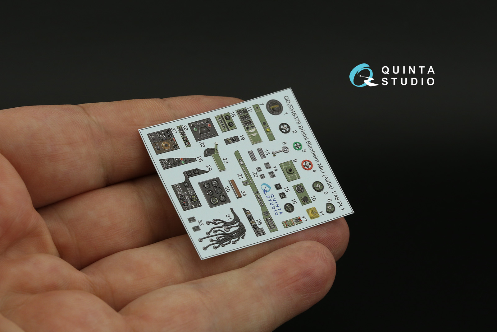 QDS-48378 3D Декаль интерьера кабины Bristol Blenheim Mk.I (Airfix) (Малая версия)