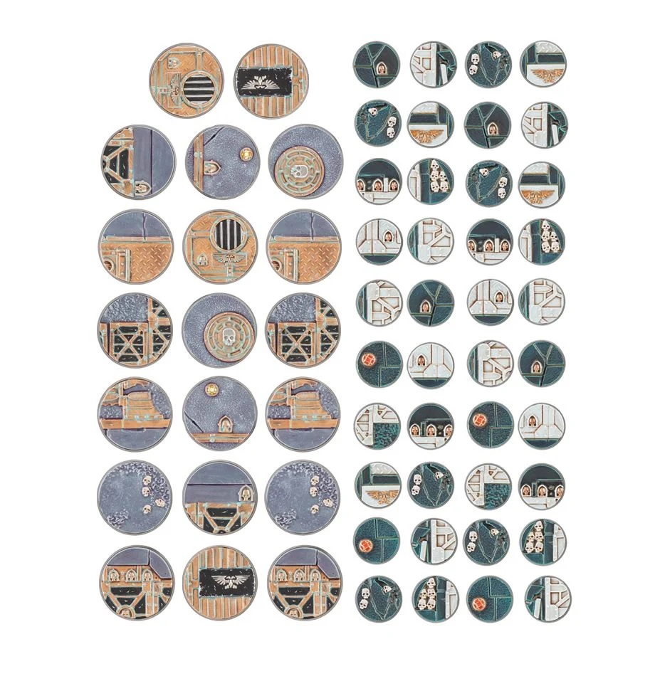 66-92GW Набор подставок Имперский сектор 25 и 40 мм (Sector Imperialis: 25 & 40 mm Round Bases)