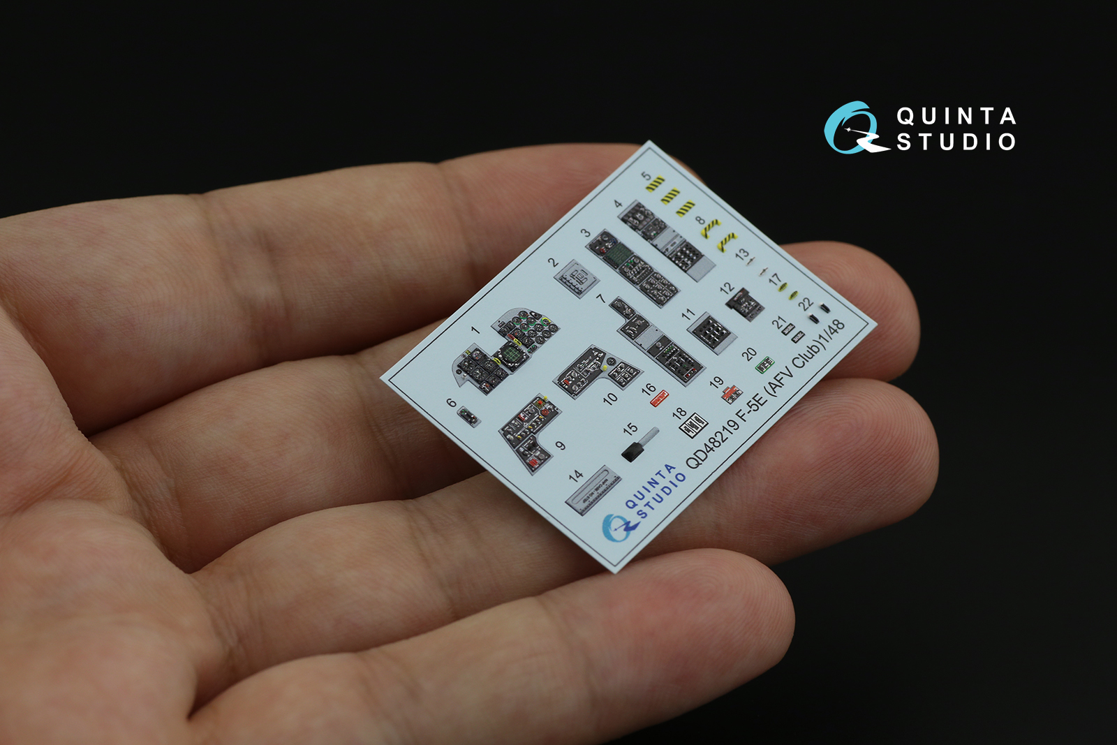 QD48219 3D Декаль интерьера кабины F-5E (AFV club)