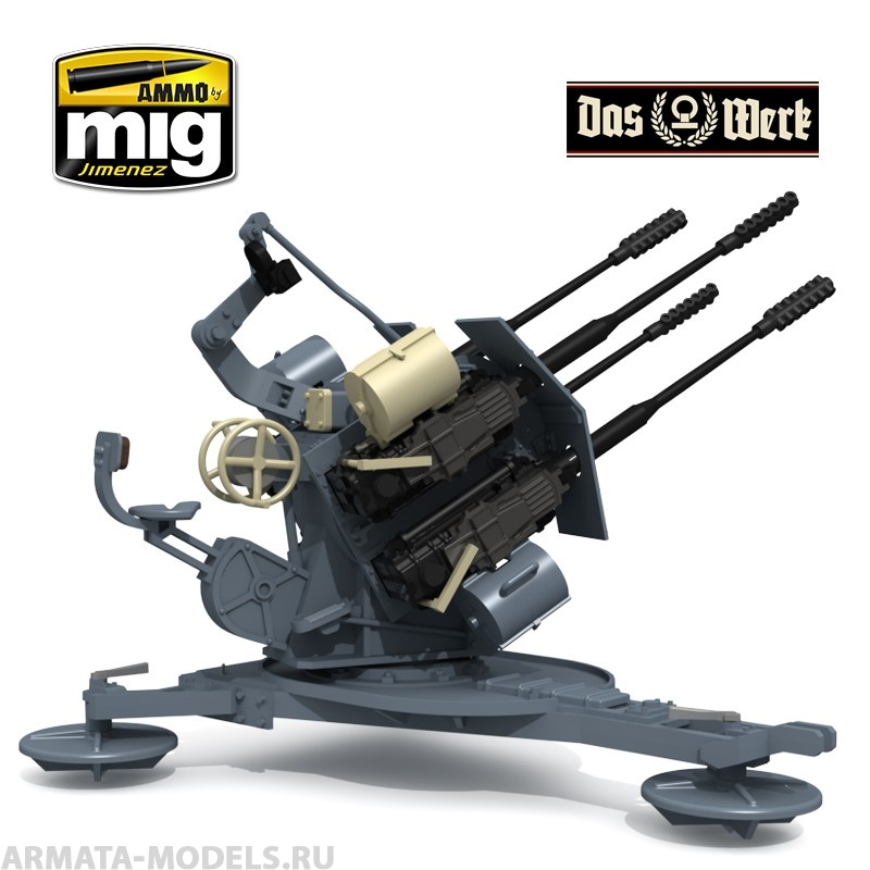 DW35004 Сборная модель 3cm Flakvierling 103/38 Das Werk