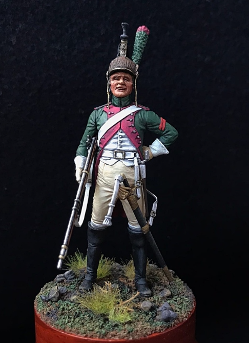 CHM-54149(M).Рядовой драгунских полков, Франция 1809-11 гг. 54 мм. Материал –  белый металл. Chronos Miniatures