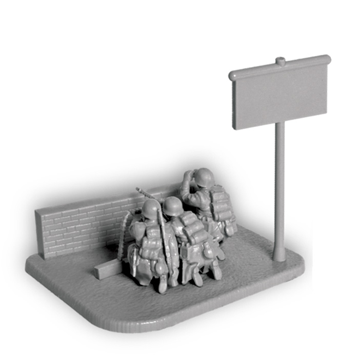 Набор фигурок 6210 Немецкий пулемет с расчетом в зимней форме Звезда