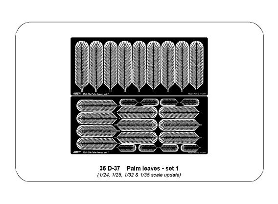 ABR-35-D-37  Дополнения для  Palm leaves – set 1 для  1/35