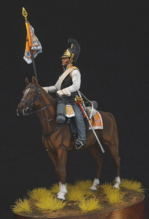 CHM-54255 Штандарт-юнкер армейских кирасирских полков, Россия 1812-14 гг. смола. Chronos Miniatures