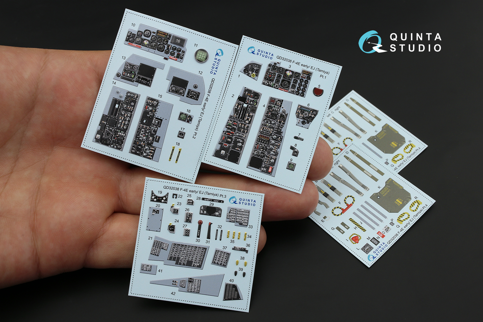QD32038 3D Декаль интерьера кабины F-4E early/F-4EJ (для модели Tamiya)