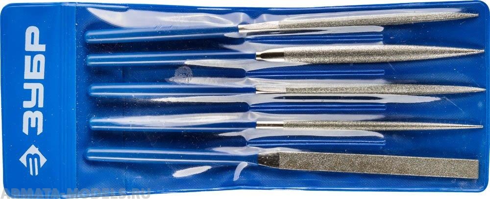 33386-140-H5 Набор ЭКСПЕРТ Надфили с алмазным напылением в пакете PVC, P 140, 140х75мм, 5 предметов