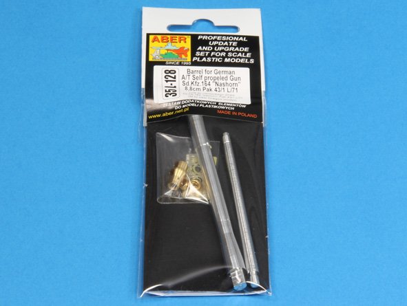 ABR-35-L-128  Дополнения для  Barrel for German A/T Self Propeled Gun “Nashorn” with 8,8cm Pak 43/1 L/71  для Dragon 1/35