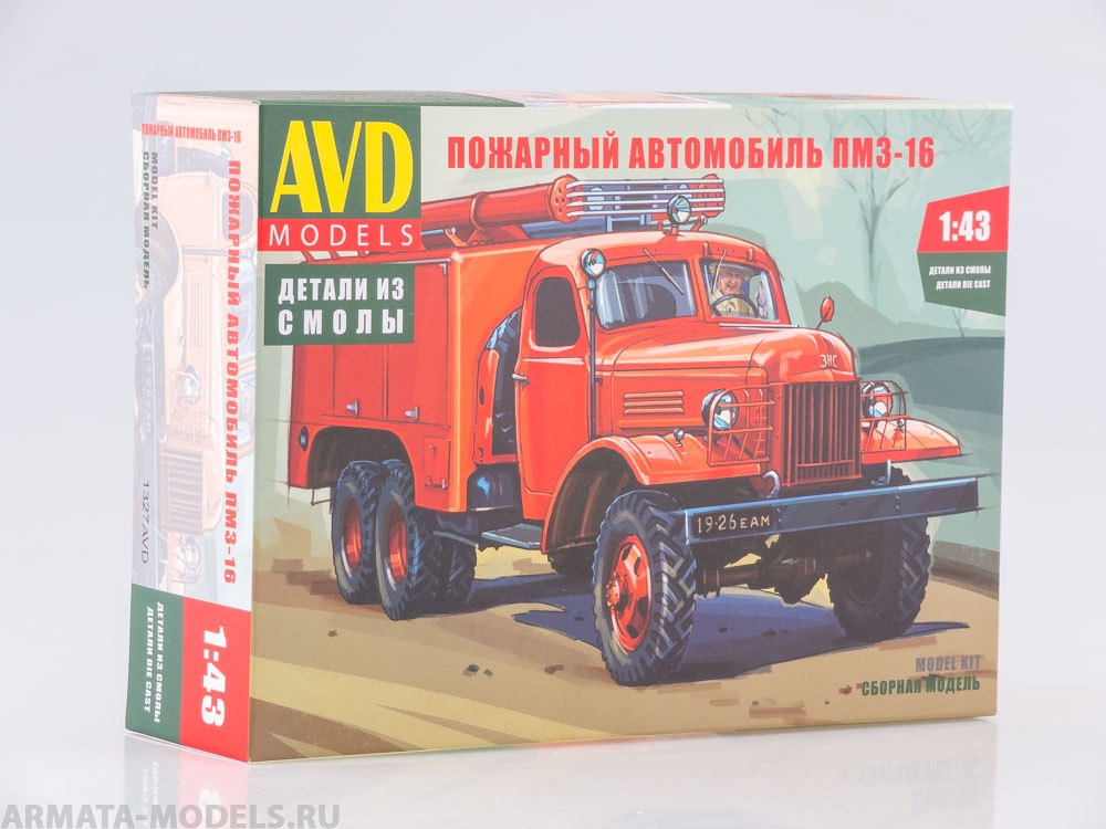 1327AVD Сборная модель Пожарный автомобиль ПМЗ-16 AVD Models