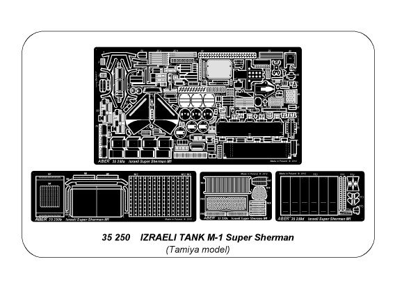ABR-35-250  Дополнения для  Israeli Tank M1 Super Sherman для Tamiya 1/35