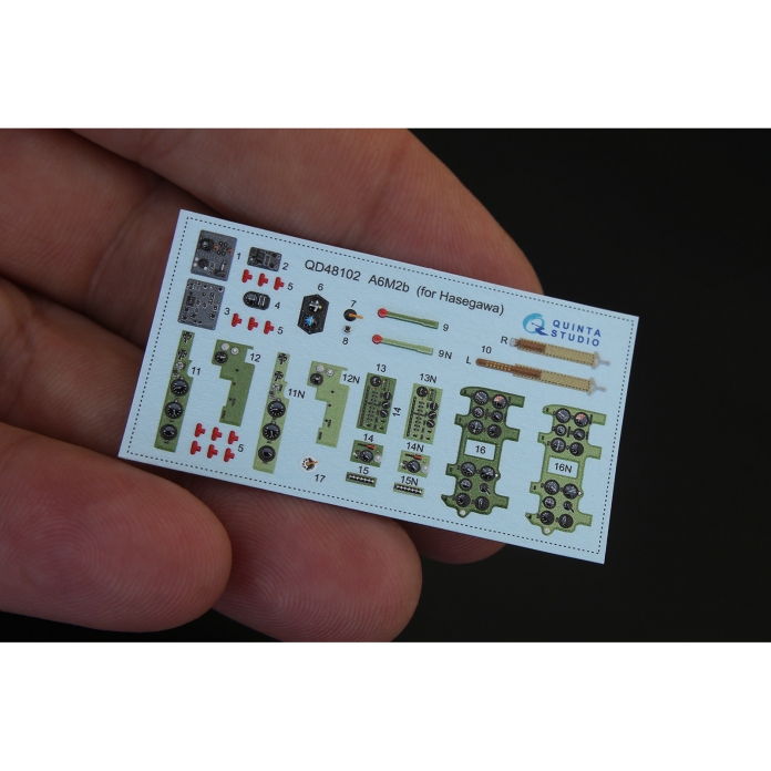 QD48102 3D Декаль интерьера кабины A6M2 (для модели Hasegawa)