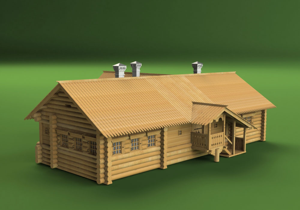 1205 сборная деревянная модель Домик Петра I СВ Модель