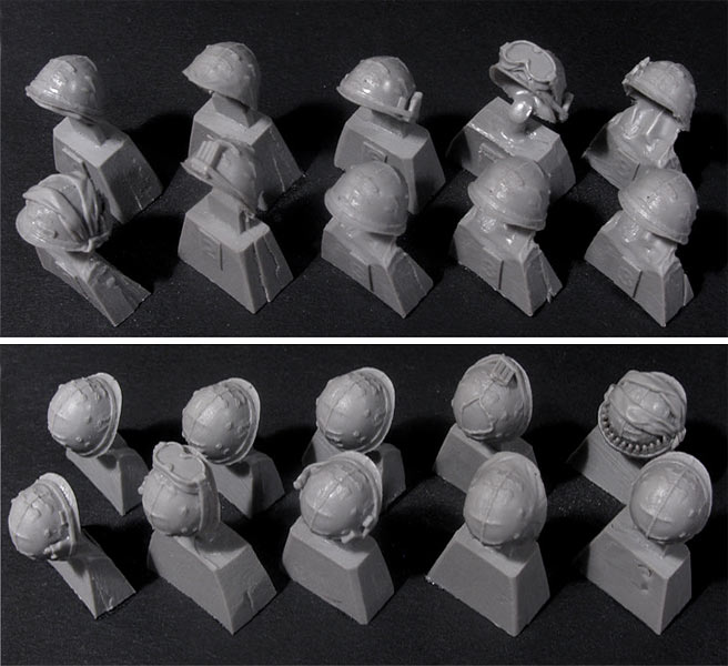 B6-35027 Миниатюра с фототравлением Assorted US M1 Helmets Bravo6