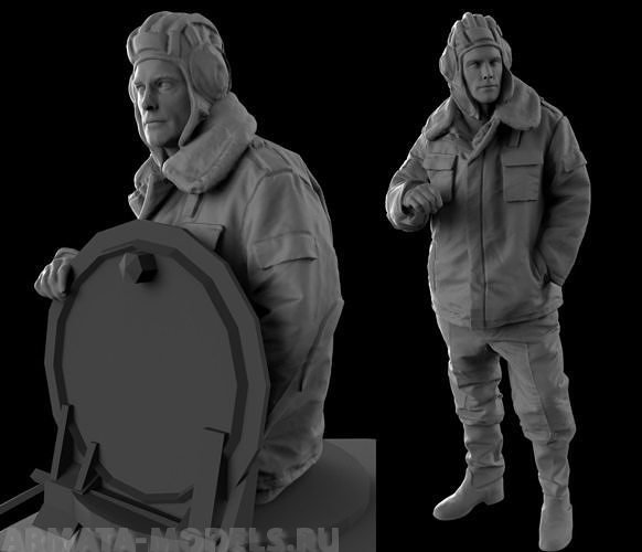 AM72398 Фигура танкист 4 РФ 90х г Arma Models
