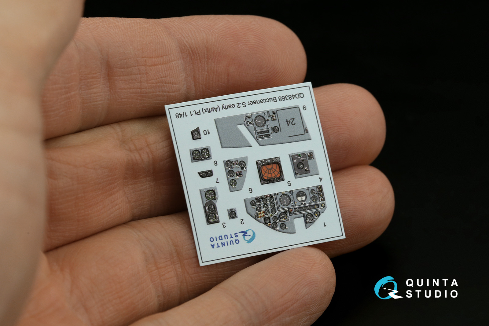 QD48368 3D Декаль интерьера кабины Buccaneer S.2 early (Airfix)