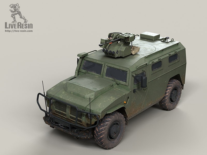 LRE35301 Армейский бронированный многоцелевой автомобиль ТИГР-М, серия модификаций - Боевой модуль с дистанционным управлением Арбалет-ДМ