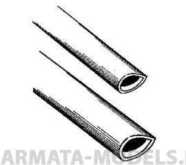 KS8122 Овальная латунная трубка 3,2х6,5 мм (форма яйца), 1 шт