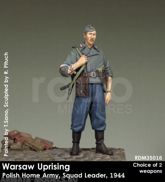 RDM35016 Польский солдат  Polish Home Army Squad Leader, 1944 RADO MINIATURES
