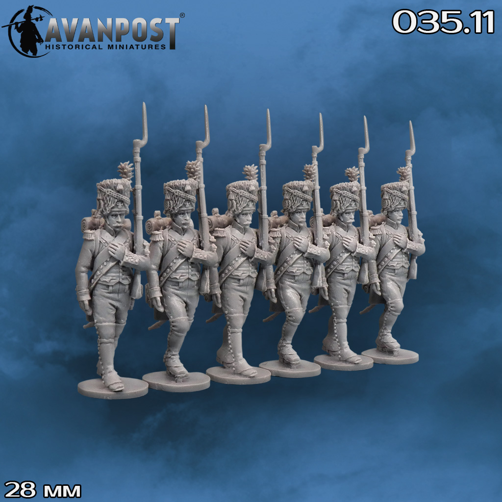 035.11АП Фигуры Французская линейная пехота: гренадерская рота Аванпост