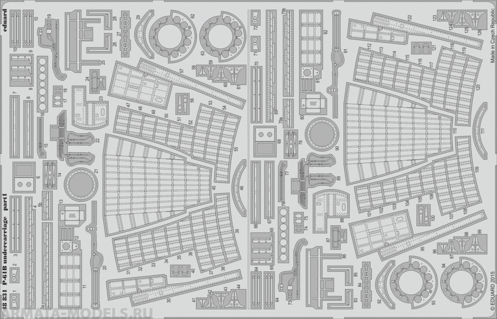48831ED P-61B Undercarriage 1/48