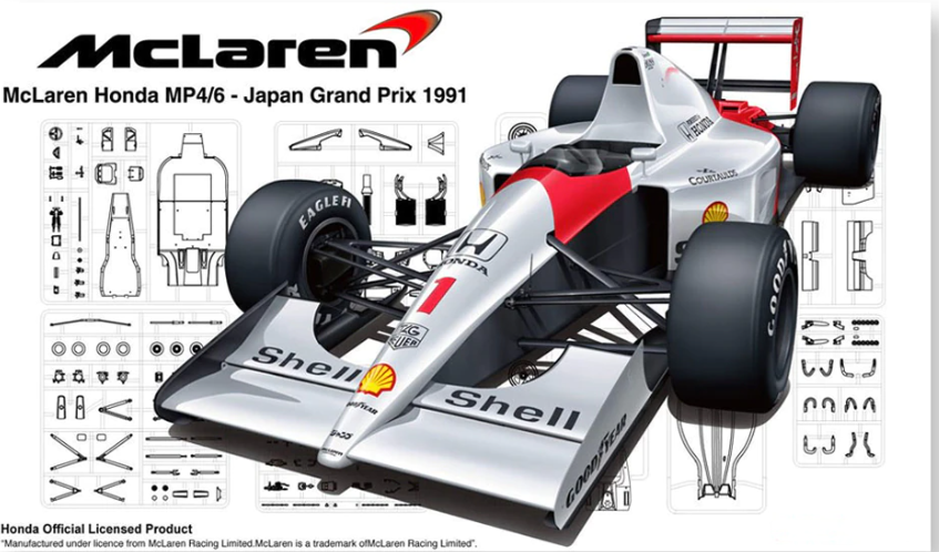 FU09213 McLaren Honda MP4/6 Japanese GP/San Marino GP/Brazilian GP Fujimi