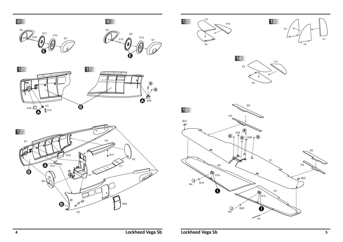 DW48022 Легкий транспортный самолет Lockheed Vega 5b Рекордные полеты Dora Wings