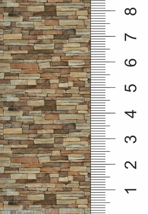 040tkb003 Текстура светлого декоративного кирпича для макетов. Лист А4.