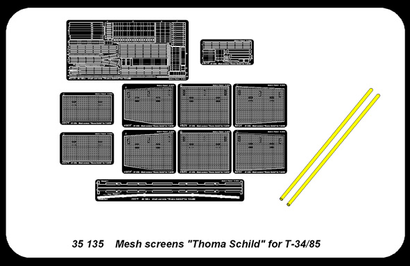 ABR-35-135  Дополнения для  Mesh screens “Thoma Schild” for T-34/85 для  1/35