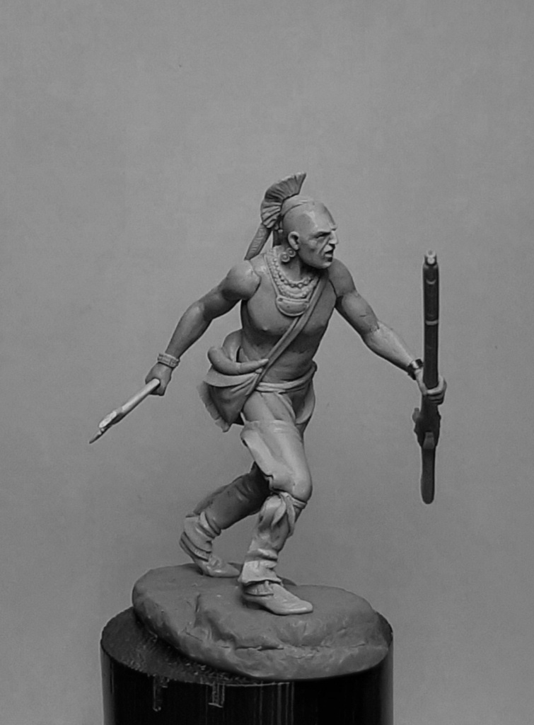 CHM-54318(M). Ирокез (№5), 1750-60 гг. Материал - белый металл. Chronos Miniatures