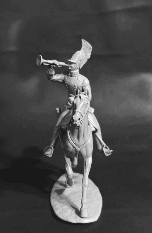 CHM-54384. Штаб-трубач Лейб-Гвардии Драгунского полка, Россия 1812-14 гг. 54 мм. Материал - смола. Chronos Miniatures