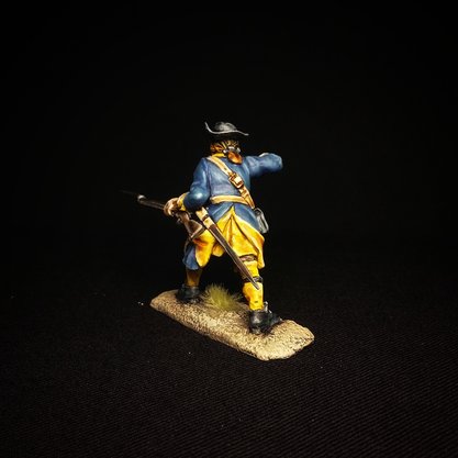 5261ТБ ВИМ, шведский мушкетер дерущийся шпагой и ружьем (Лейб-гвардия), Северная  война, 1/35 Три Богатыря