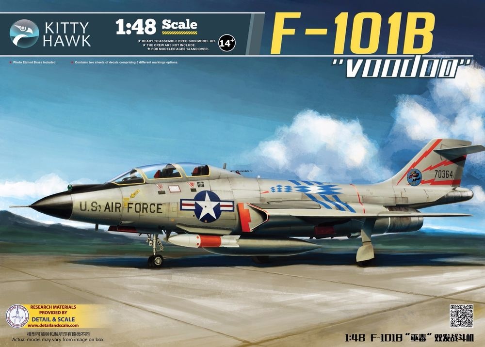 KH80114  Самолет F-101b Voodoo (KITTY HAWK) 1/48