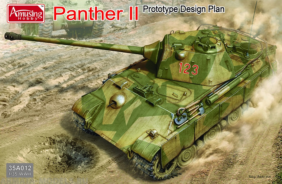AH35A012 Прототип немецкого танка Пантера II  Panther II Prototype Design Amusing Hobby