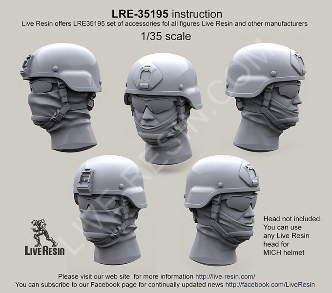 LRE35195 Незачехленный шлем MICH 2000 с креплением Norotos one hole и пластиной Milspec