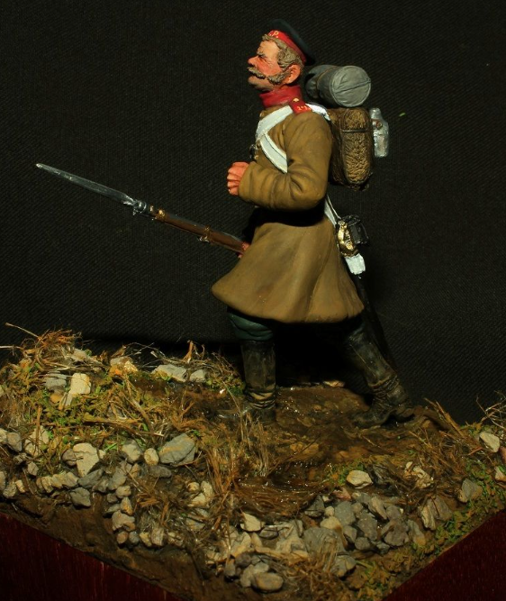 CHM-54006(M). Гренадер пехотного полка (Крымская война), Россия 1853-56 гг. 54 мм. Материал - белый металл. Chronos Miniatures