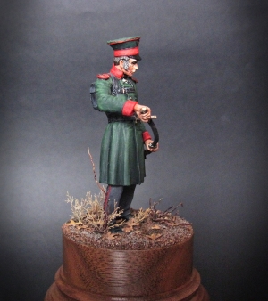 CHM-54096(M). Обер-Офицер Московского (или Санкт-Петербургского) пешего ополчения, Россия 1812-13 гг. (Два варианта голов). 54 мм. Материал – белый металл Chronos Miniatures
