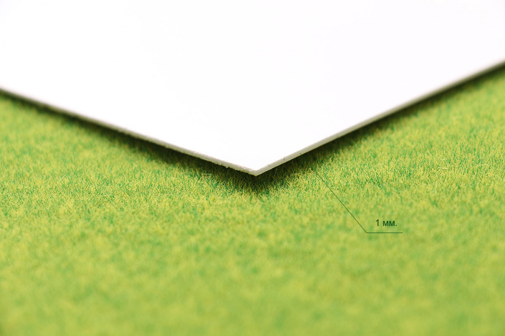 090pvc001 Модельный пластик ПВХ 1мм. (лист 20х30см.)